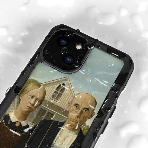 Grant Wood American Gothic iPhone 15 Plus Waterproof Case